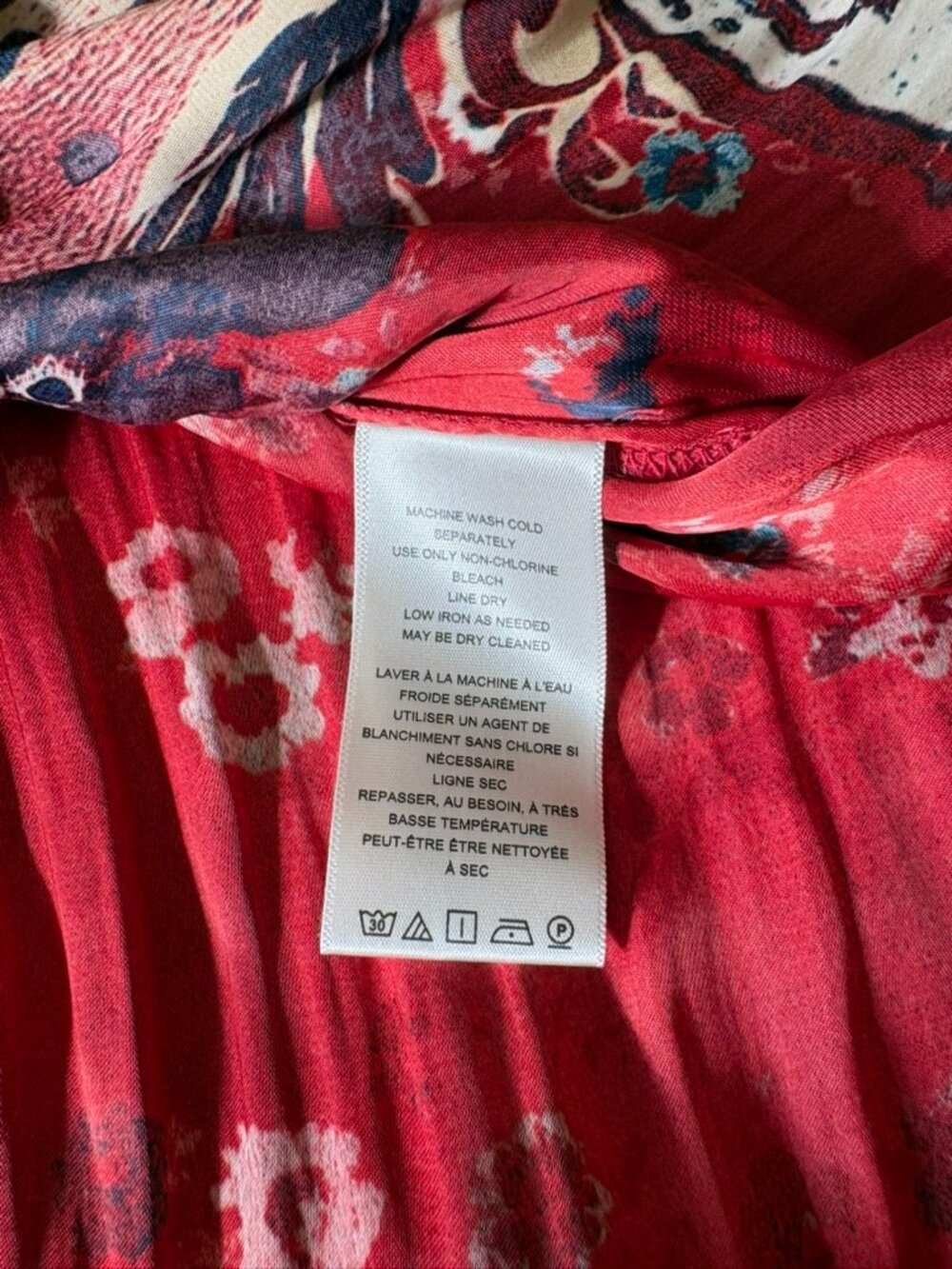 Free People Off The Vine Button Down, Ruby Butterfly Combo L - Picture 10 of 11